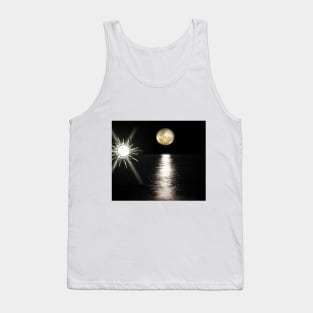 The sun with the moon on the surface of the sea Tank Top